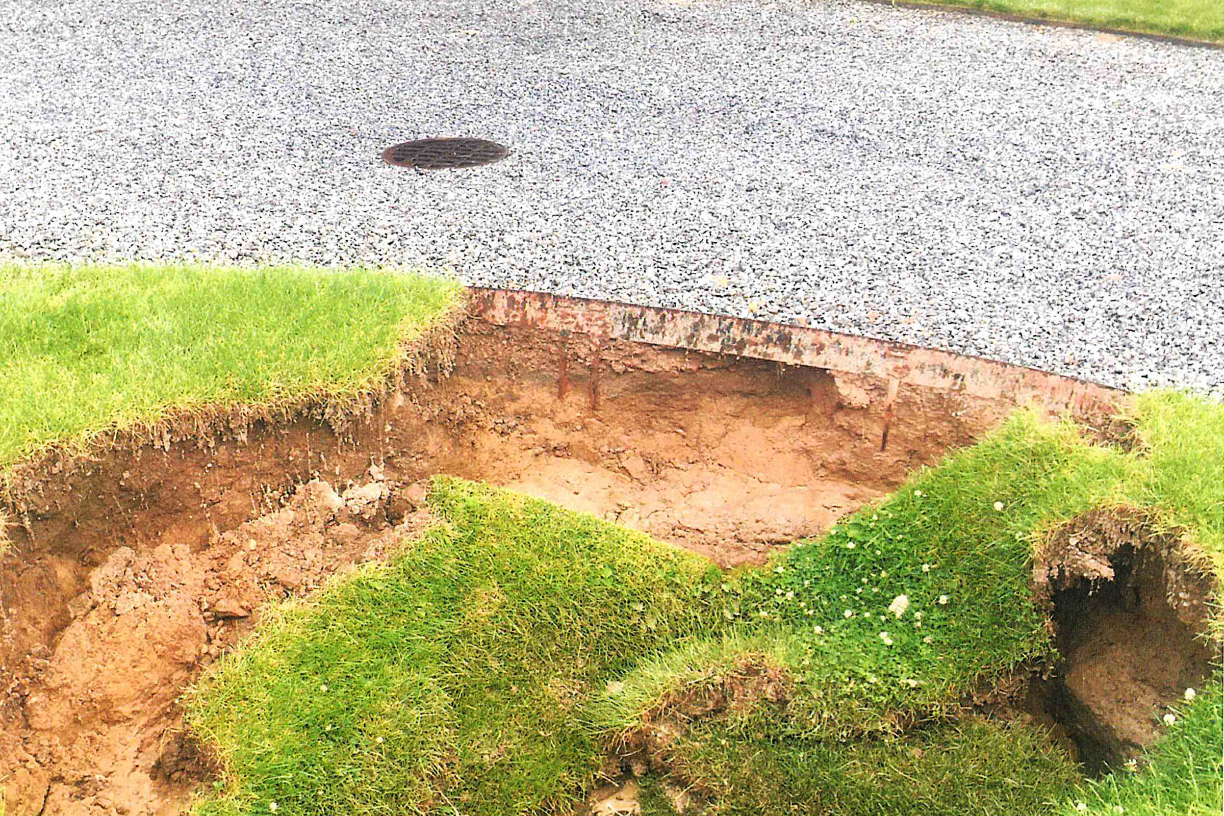 Collapsed septic tank. Photo: Emil Norsic & Sons.