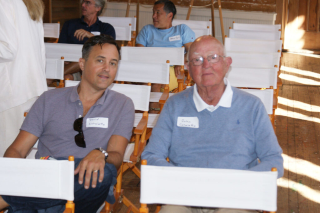 East Hampton Town Trustee Dave Cataletto (left) and his Dad, John Cataletto, enjoy the morning’s events.